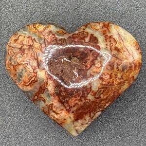 Very Pretty Crazy Lace Crystal Puffy Heart